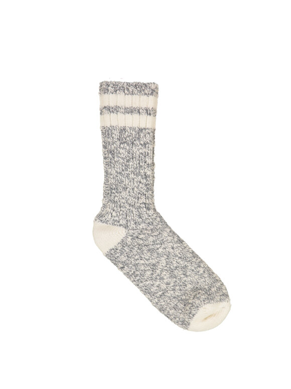 Mads Nørgaard - Areo knittet cotton socks - grey