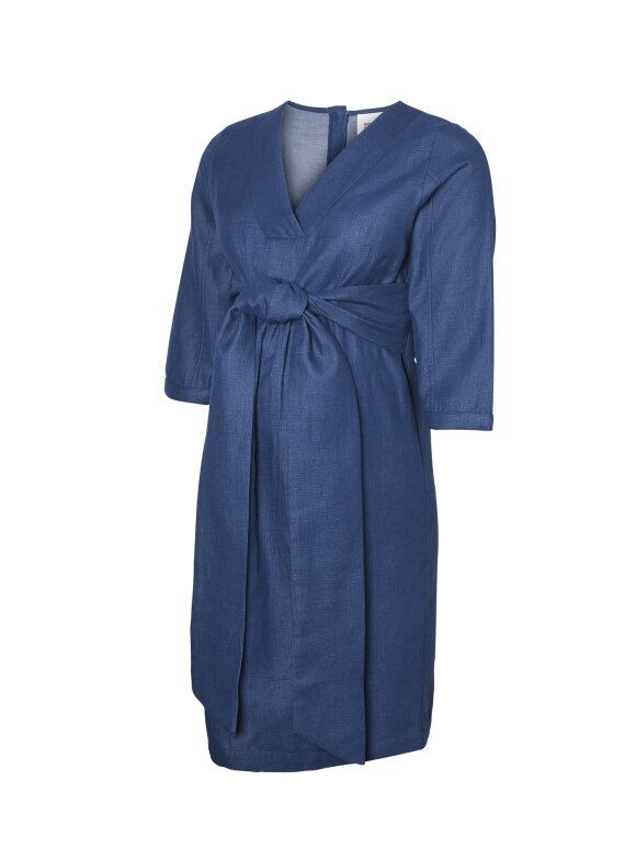 Mamalicious - Vintage 3/4 dress - blue denim