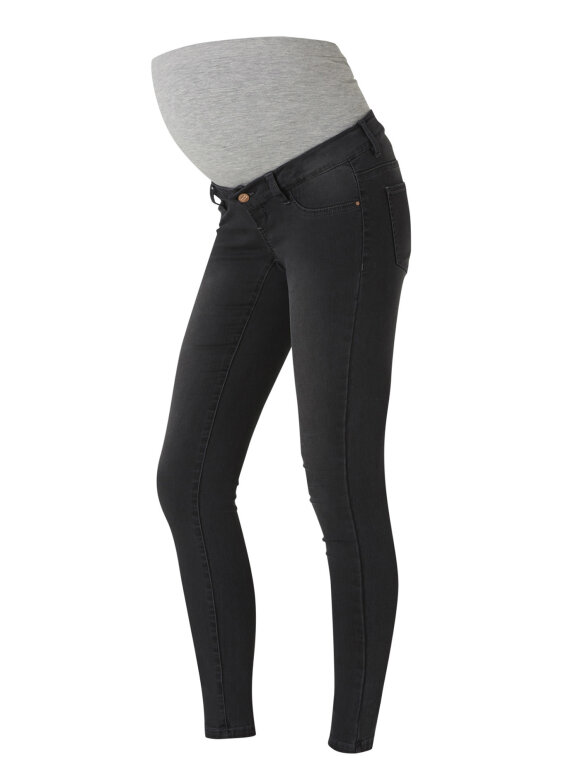 Mamalicious - Gravid jeans, skinny dark grey ella 6708