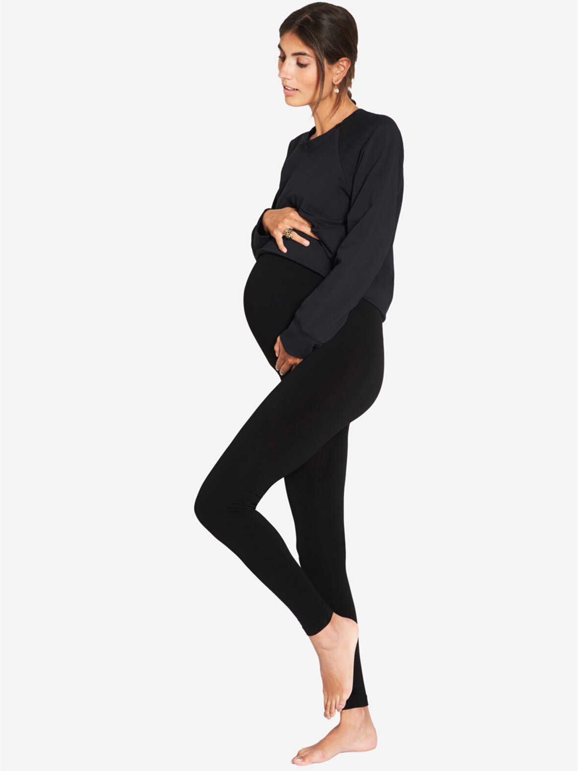 let at håndtere Synlig Urter Enula9 - Gravid træning & yoga - Milker - Birdy gravid leggings, sort