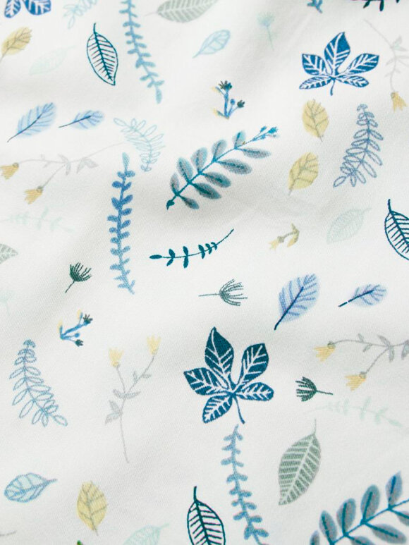 Baby sengetøj, 70x100 leaves blue