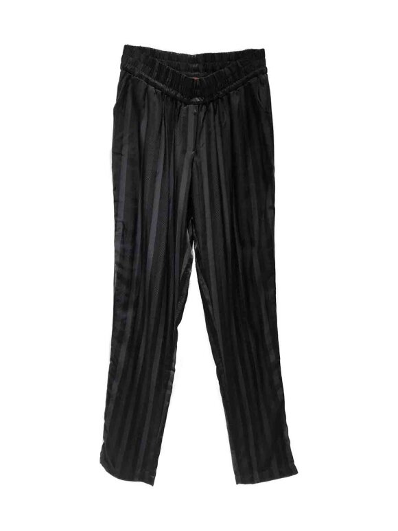 Easy trousers, black stripes 