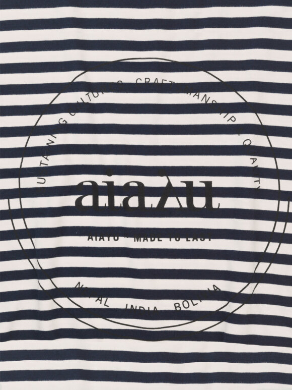 AIAYU - Stribet logo kjole
