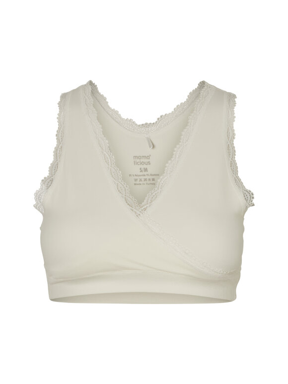 Mamalicious - Crossy Lace bra, snow white