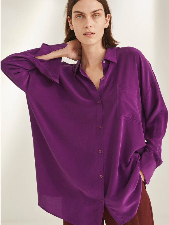 Bianca pocket shirt - purple