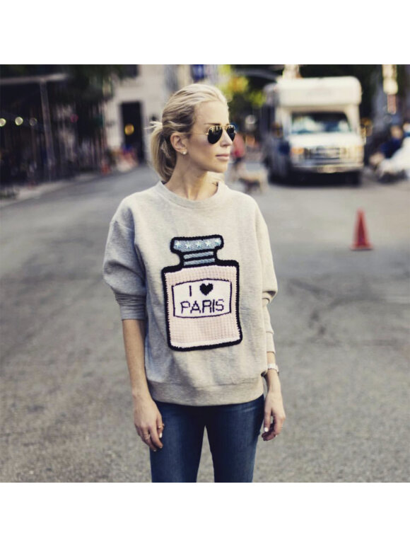 I love Paris sweatshirt greymelange