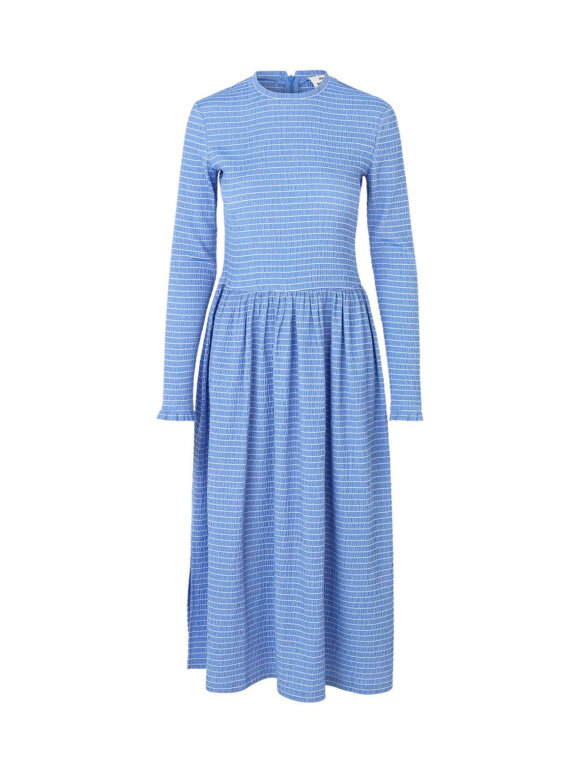 Mads Nørgaard - Flexi Pop Docca kjole, Blue/white