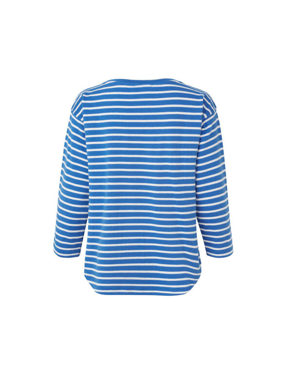 Mads Nørgaard - Bretagne Organic Thilke bluse, Blue/Ecru