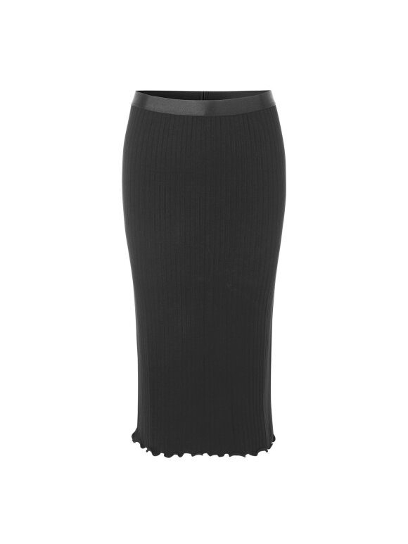 Mads Nørgaard - 5x5 Rib Suzetta skirt, Black