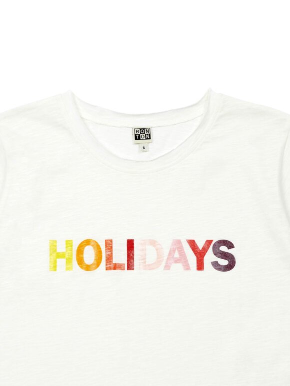 Bonton -  T-shirt hvid holidays