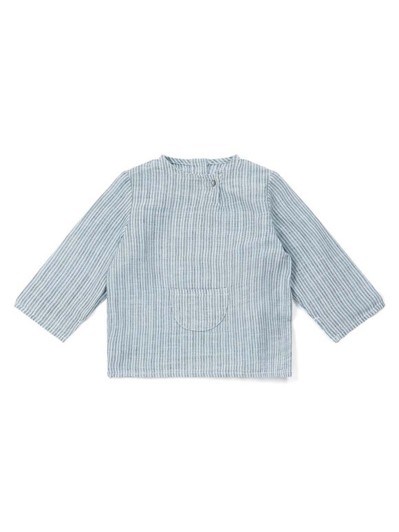 Bonton - Baby skjorte blue stripes