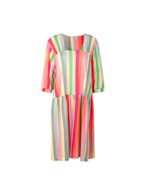 Mads Nørgaard - Linen Stripe Dippa kjole, Multi