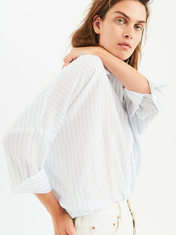 Bianca Shirt - Light Blue stripe