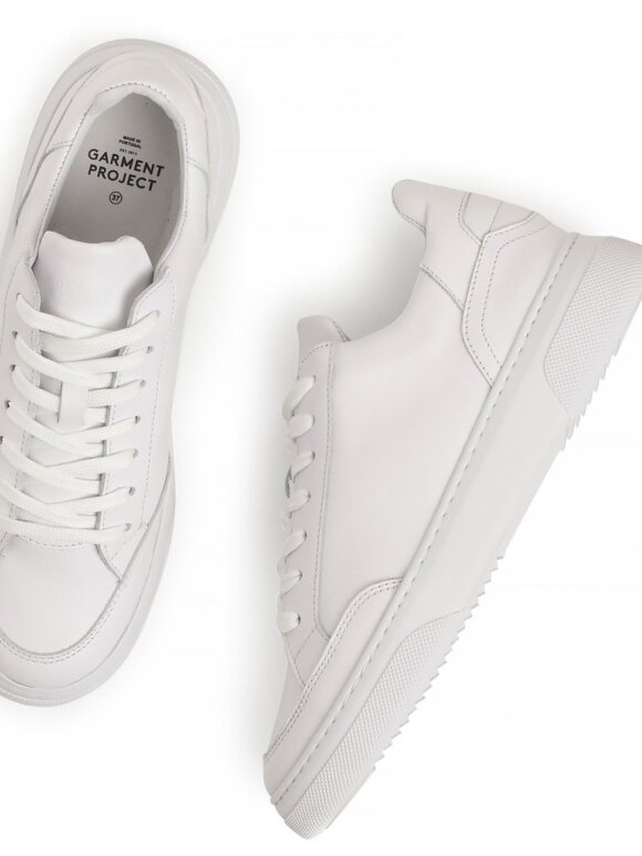 Garment Project - Off court sneakers  all white leather