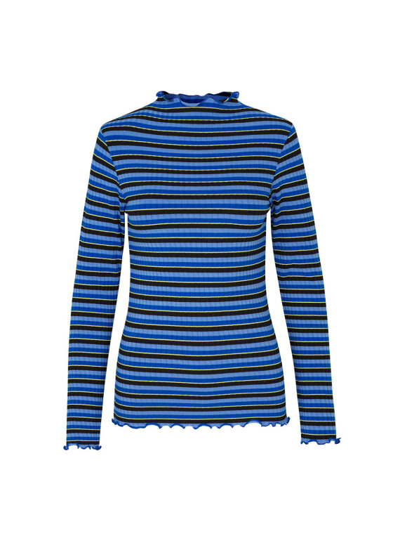 Mads Nørgaard - Sparkle Stripe Trutte bluse, Blue Multi