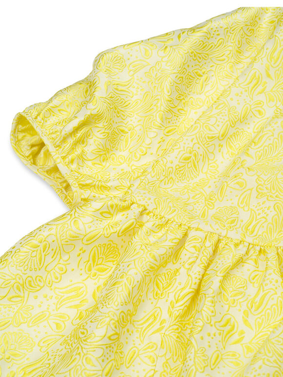 Mads Nørgaard - Hot Jacquard flower Destilla kjole, Yellow Flower