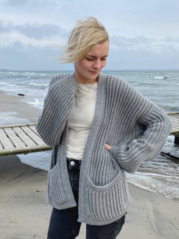 Gai+Lisva - November jacket x Petite Knit grey melange