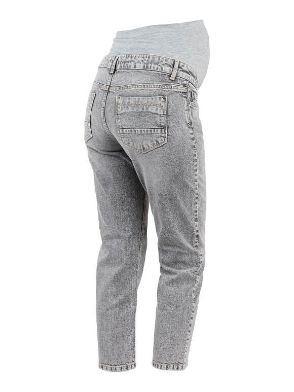 Mamalicious - Town Cropped Comfy Jeans grey