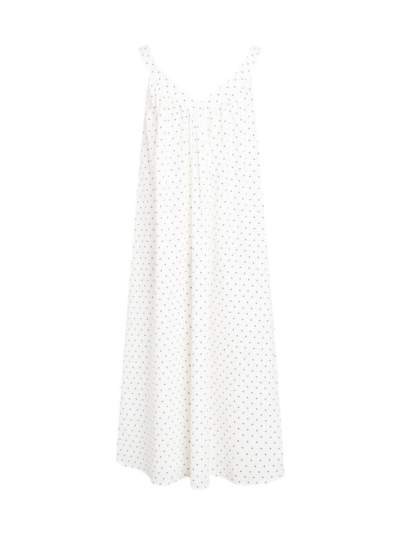 Mads Nørgaard - Cotton Seersucker Danna kjole, White/Black