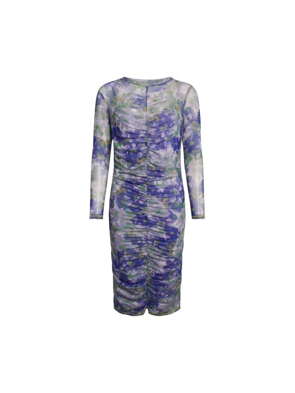 Mads Nørgaard - Jersey mesh dimma kjole, multi blue