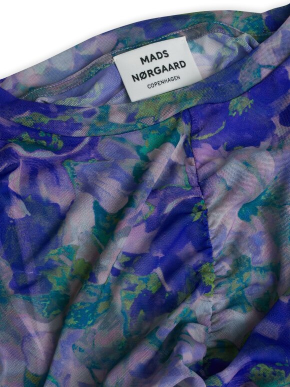 Mads Nørgaard - Jersey mesh dimma kjole, multi blue