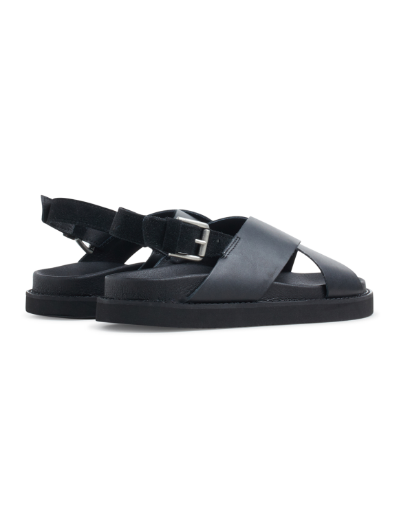 Garment Project - Yodo black leather sandal