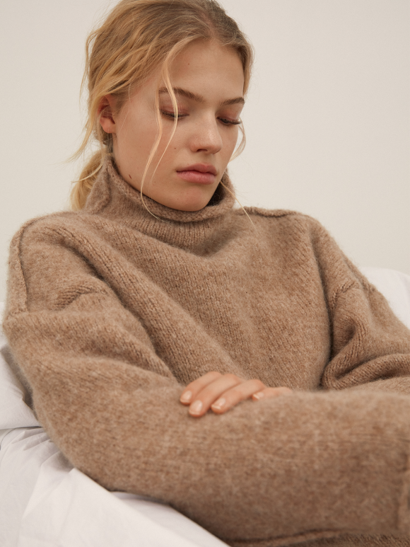AIAYU - Teddy Sweater - Pure Camel