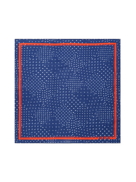Bonton - Bandana m. patchworkprint - blå