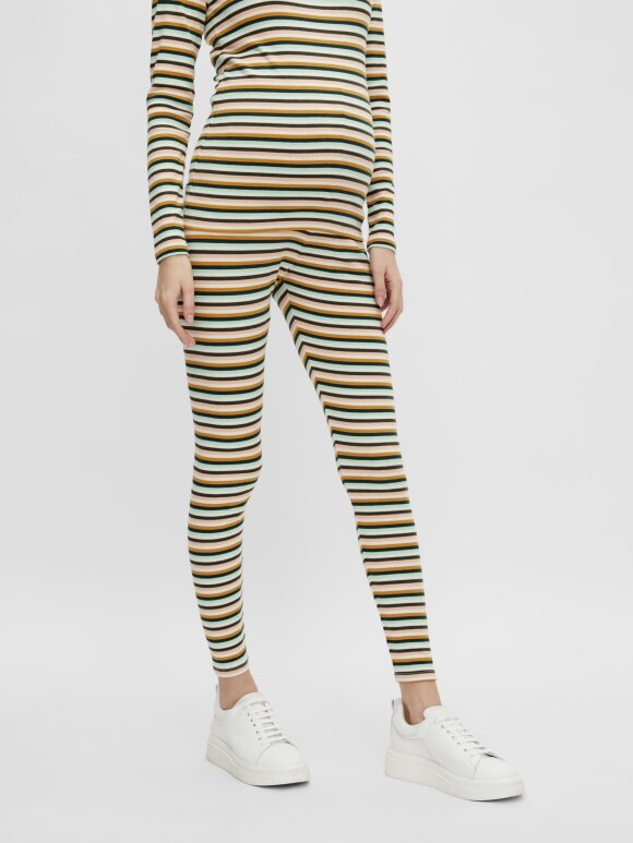 Mamalicious - Malle jersey rib legging striber