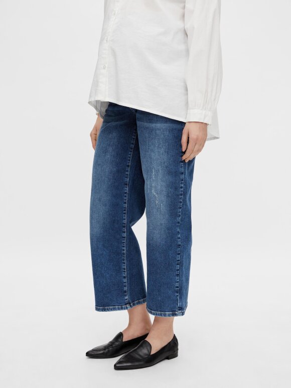 Mamalicious - Milano Wide Cropped Jeans