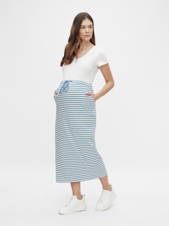 Mamalicious - Molly Midi Skirt blue stripes