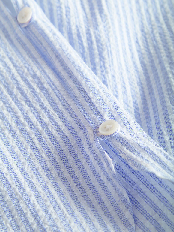 Shelby Shirt, Light Blue/White Stripe