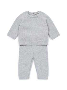 Bonton - baby strik sæt grey blue