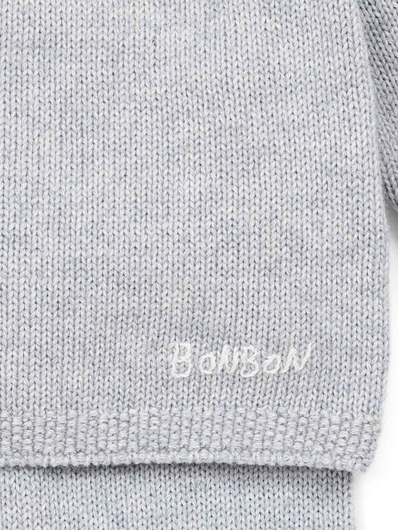 Bonton - baby strik sæt grey blue