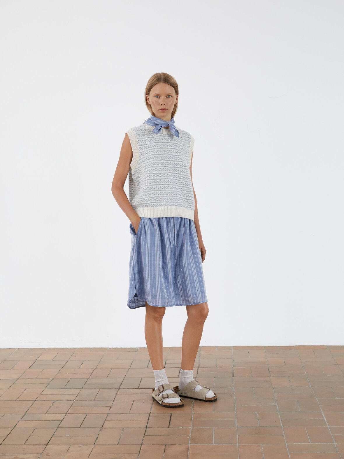 angre krigsskib Forfølge Enula9 - UDSALG - AIAYU - Skirt Dobby, Mix Deep Blue