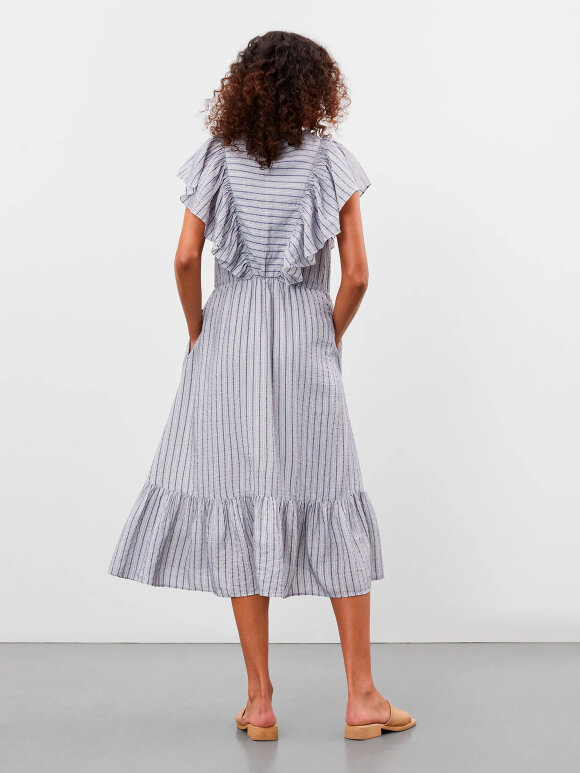 Nué Notes - Pisco Dress, Blue Stripe