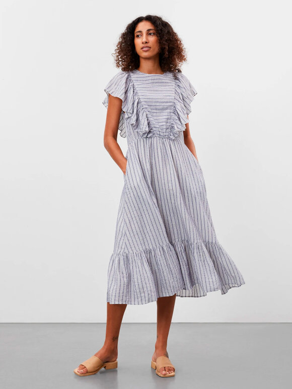 Nué Notes - Pisco Dress, Blue Stripe