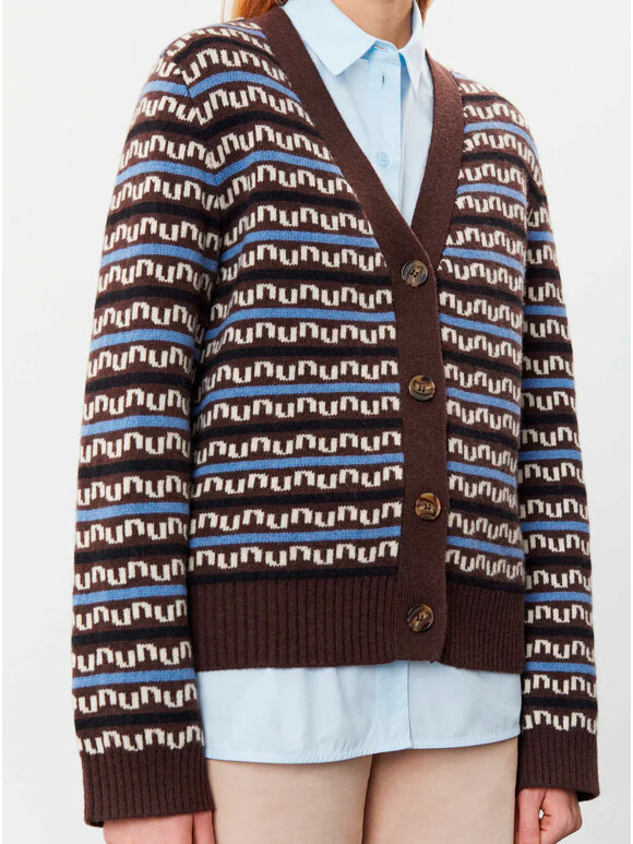 Nué Notes - Idaho Cardigan, Striped Letters