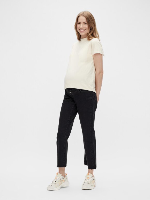 Mamalicious - Troy Regular Cropped jeans, Sort