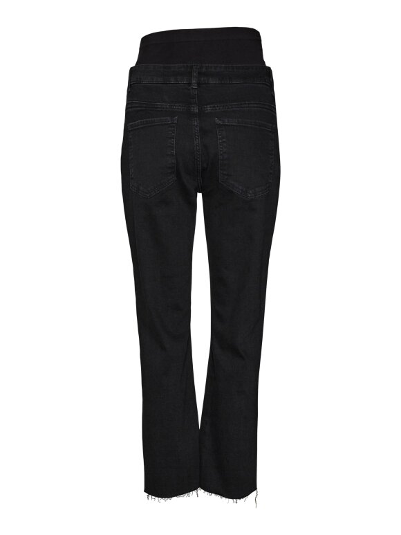 Mamalicious - Troy Regular Cropped jeans, Sort