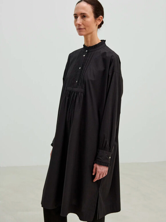 Skall Studio - Florian Shirtdress black cotton