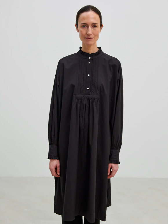Skall Studio - Florian Shirtdress black cotton