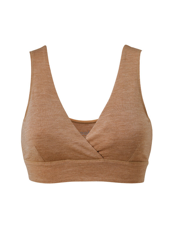 Boob - The go-to merino wool bra, Brown Melange