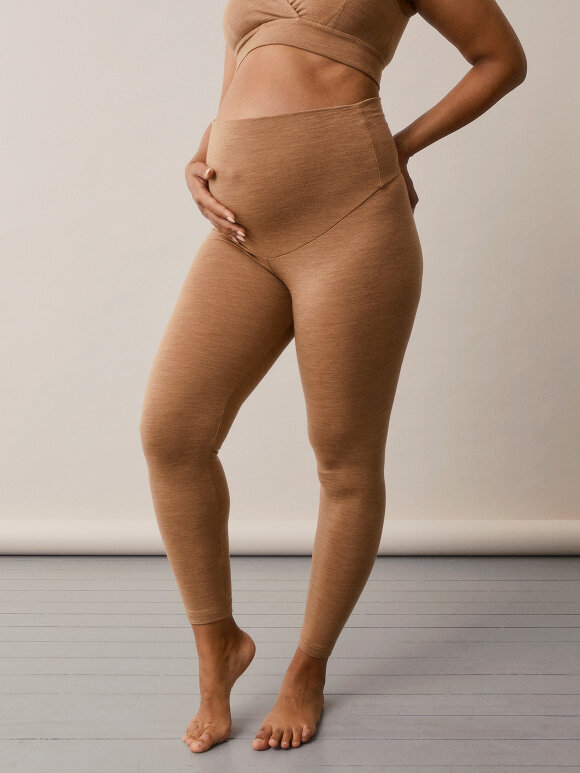 Boob - OONO Wool Leggings, Brown Melange