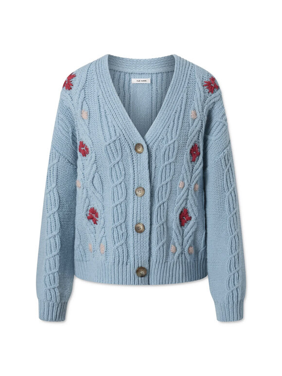 Nué Notes - Murray Cardigan light blue flower mix