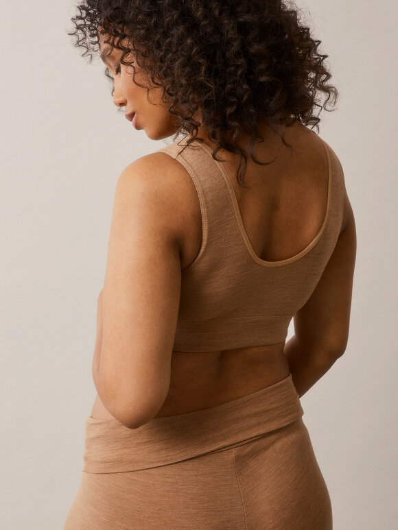 Boob - The go-to merino wool bra, Brown Melange