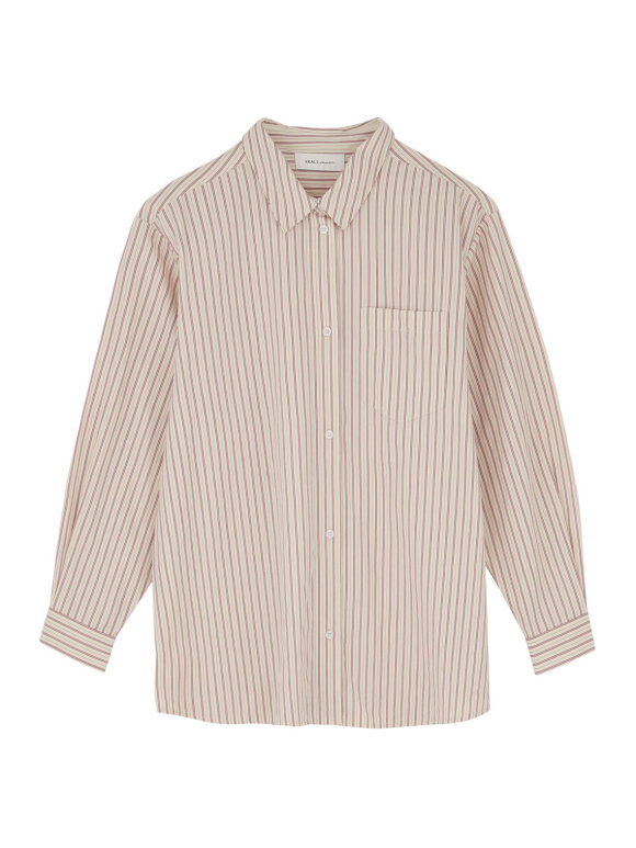 Skall Studio - Edgar shirt ruby red stripes