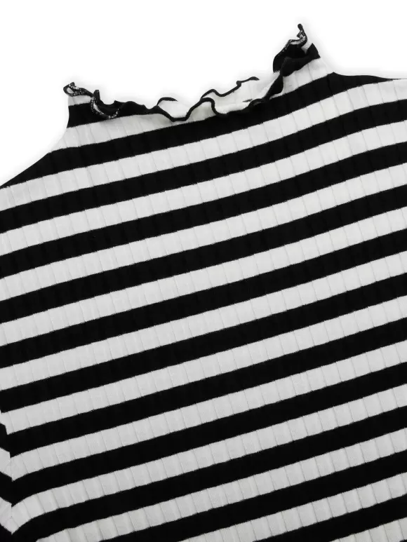 Mads Nørgaard - 5 x 5 trutte bluse striped vanilla black