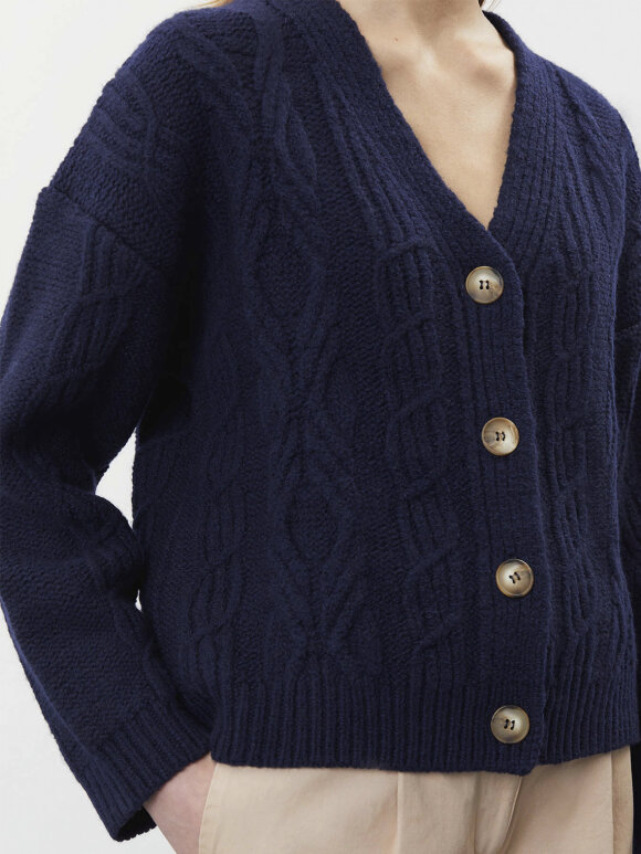 Nué Notes - Memphis wool cardigan navy