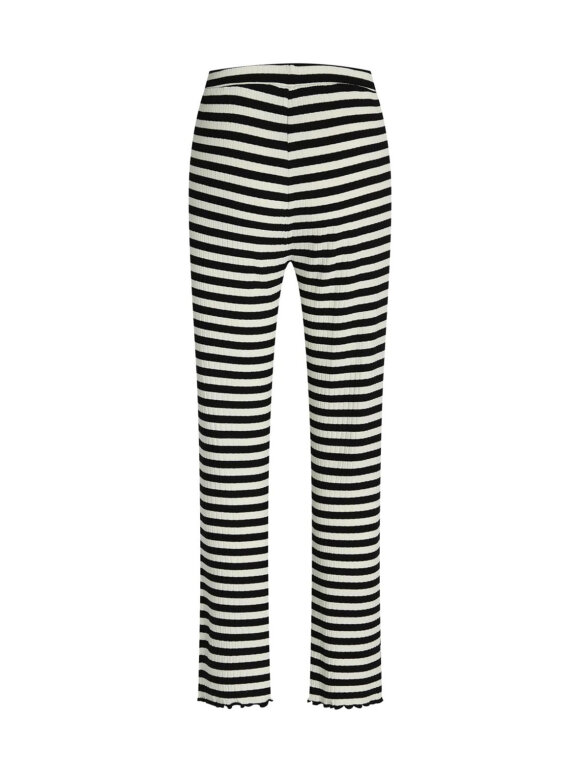 Mads Nørgaard - 5x5 lonnie pants vanilla black striped